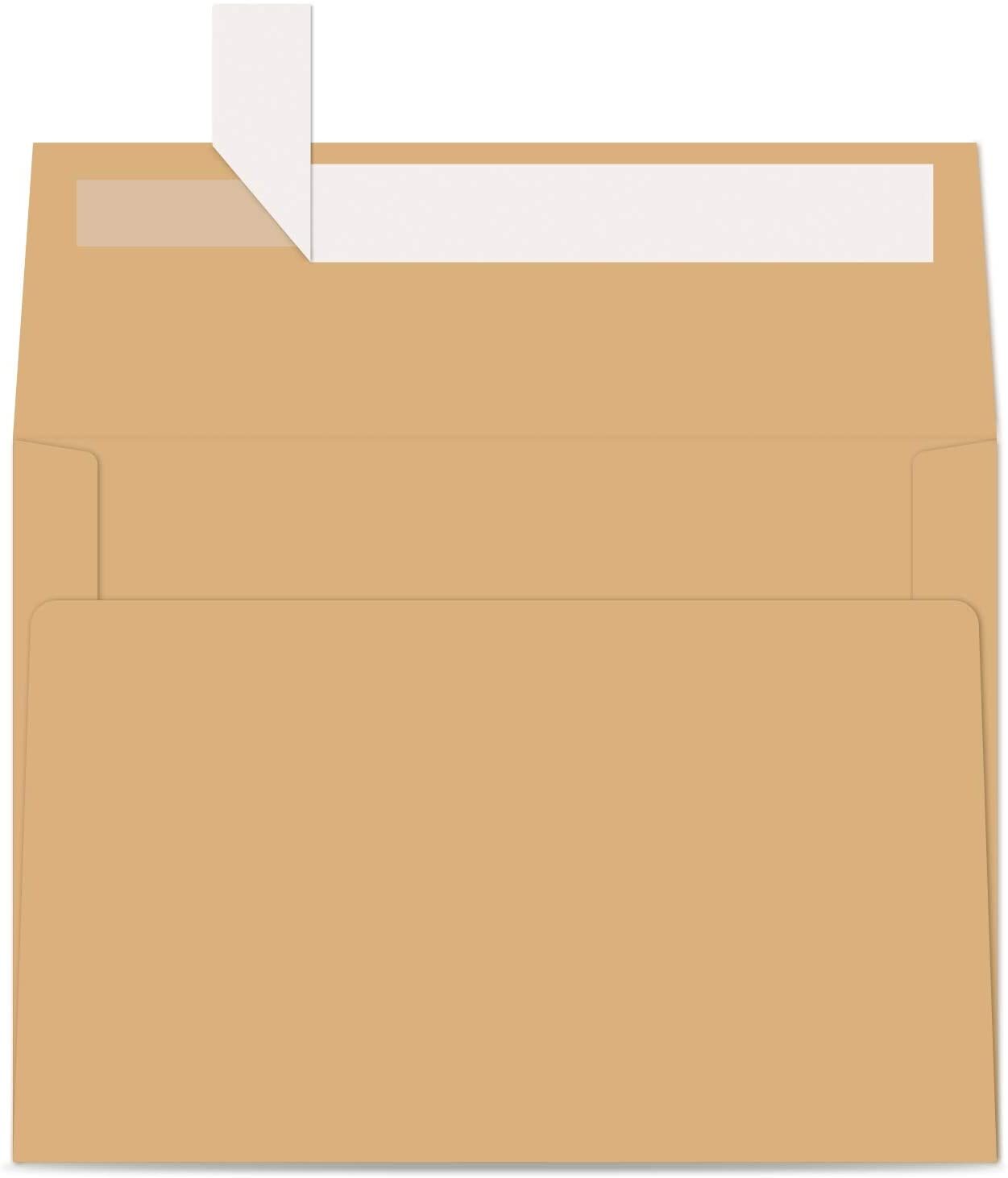 A7 Printable Brown Kraft Envelopes 5x7 250 Pack, Ohuhu A7 5-1/4 x 7-1/4 Inch