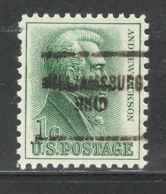 Sc # 1209 ~ 1 cent Andrew Jackson Issue, Precancel, WILLIAMSBURG OHIO