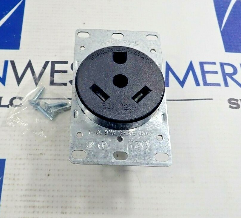 EAGLE 1263-BOX RECEPTACLE 30A 125V 2 POLE 3 WIRE