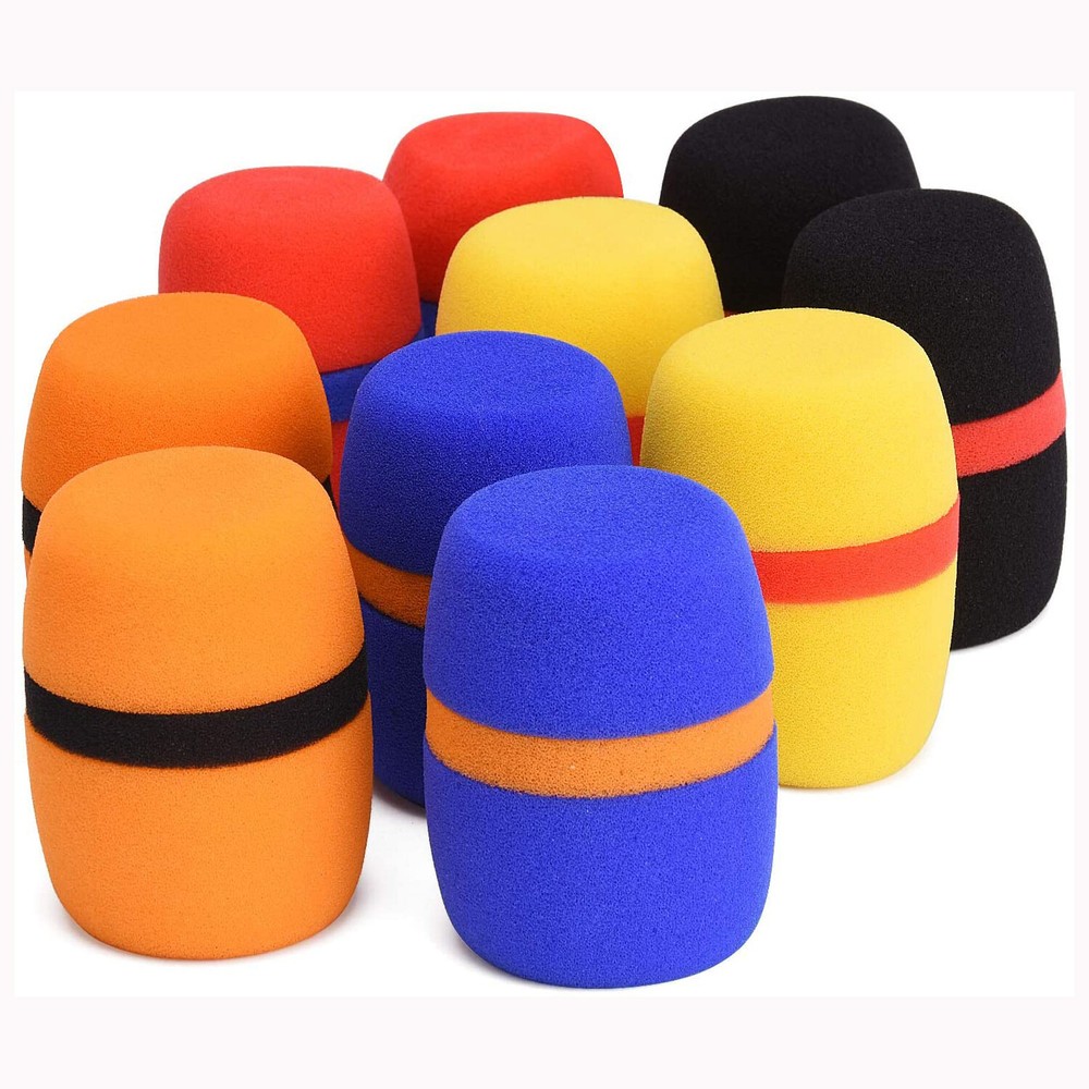 10 Pack Thick Microphone Windscreen Sponge Foam mic Sock for Sennheiser wireless