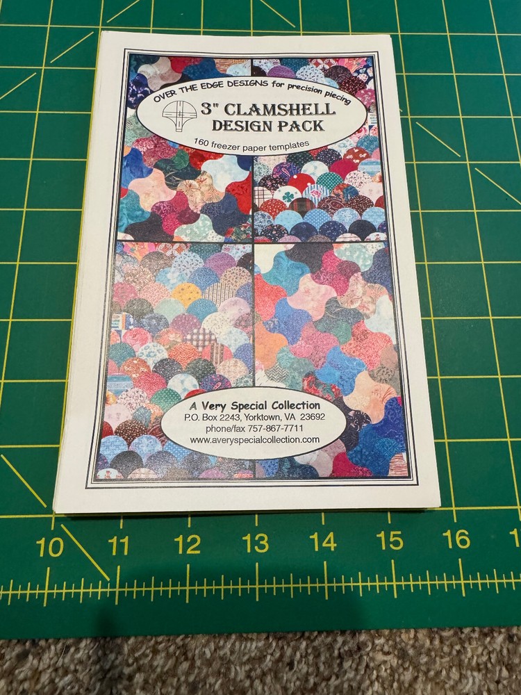 Apple Core or Clamshell Quilt Design/Sample Pack Freezer Paper Templates