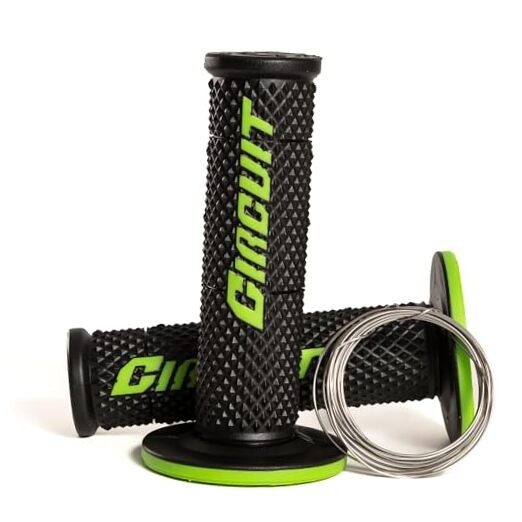 - Circuit V Motorcycle Grip - Internal Lock, Polymer and Full Diamond Texture