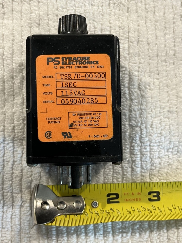 P&S SYRACUSE ELECTRONICS Timer Relay 8 Pin TSR/D-00300