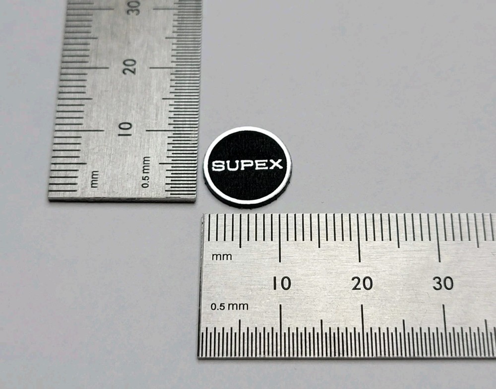 Supex Headshell Small Badge Logo Emblem Silver With 3M Adhesive