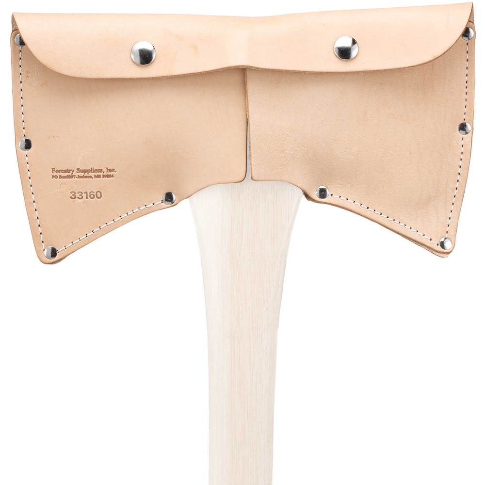 Double Bit Axe Leather Sheath for 3-1/2 lb. heads