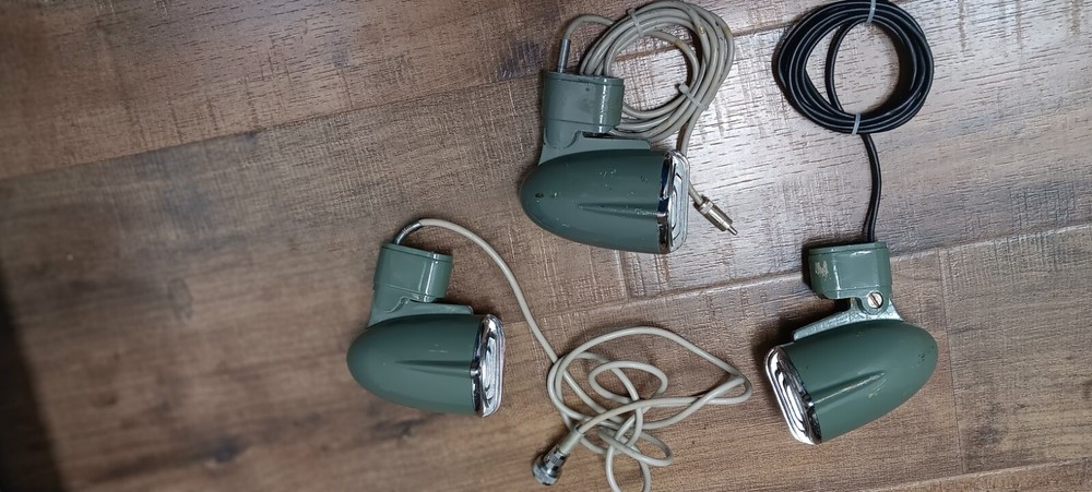 3 Vintage Crystal Microphones Argonne