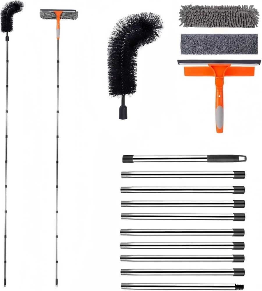 Gutter Cleaning Tools -Sect Extens Pole, Gutter Cleaning Brush,