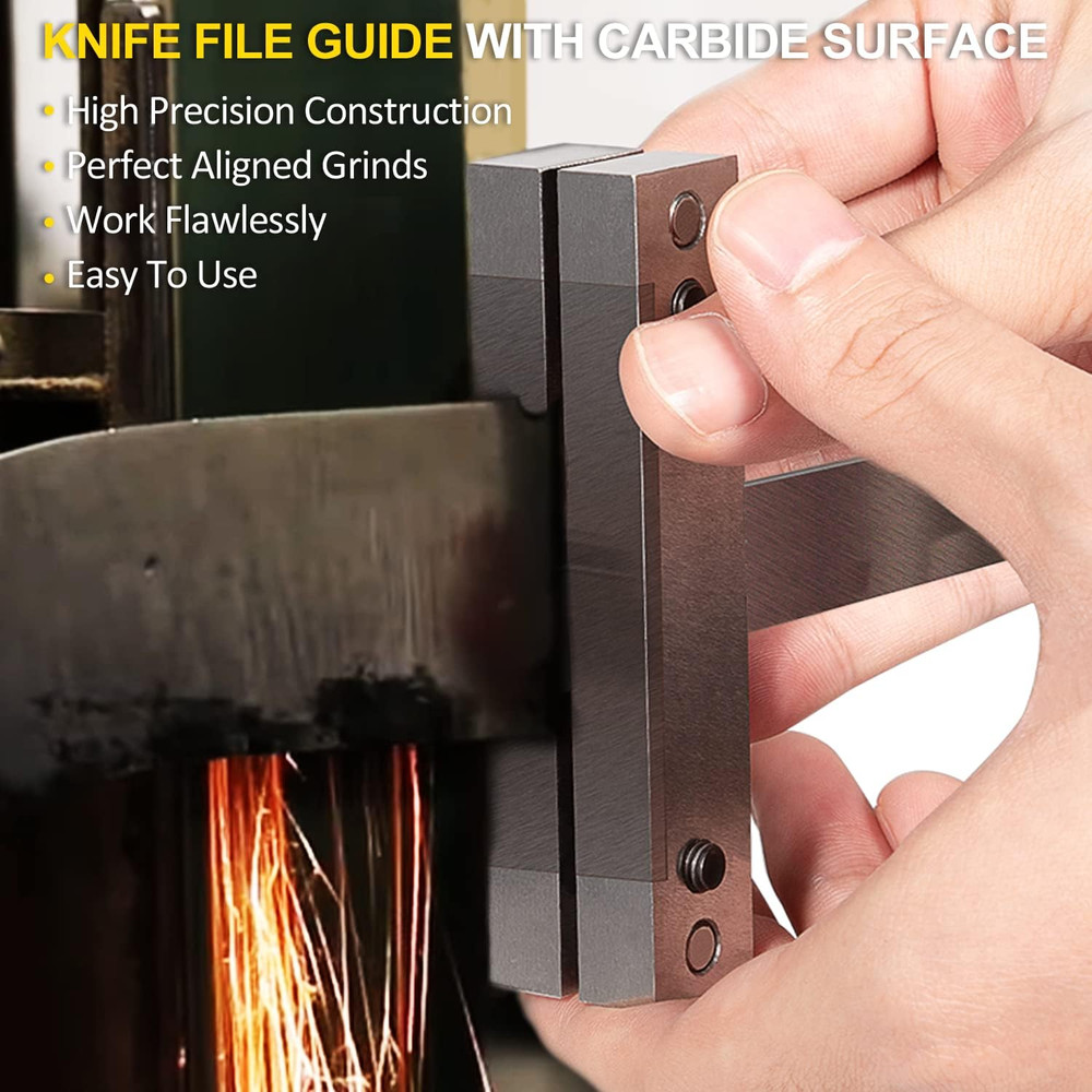 Hardened File Guide with Carbide Surface for Knife Making Knife Maker Tool, Fits