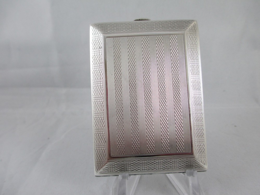 ART DECO SOLID SILVER, GEORGE V  MATCH BOOK CASE, WILLIAM NEALE, BIRM. 1925