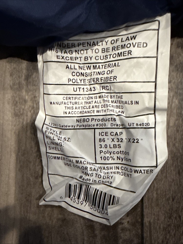 Nebo Sleeping Bag Blue Large