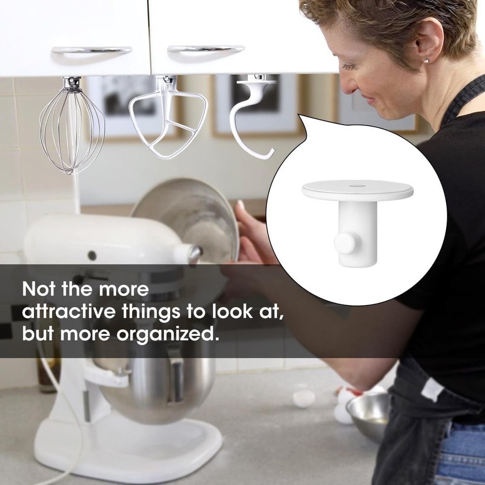 4 Pack Stand Mixer Attachment Holder Compatible with KitchenAid Mixer Tools