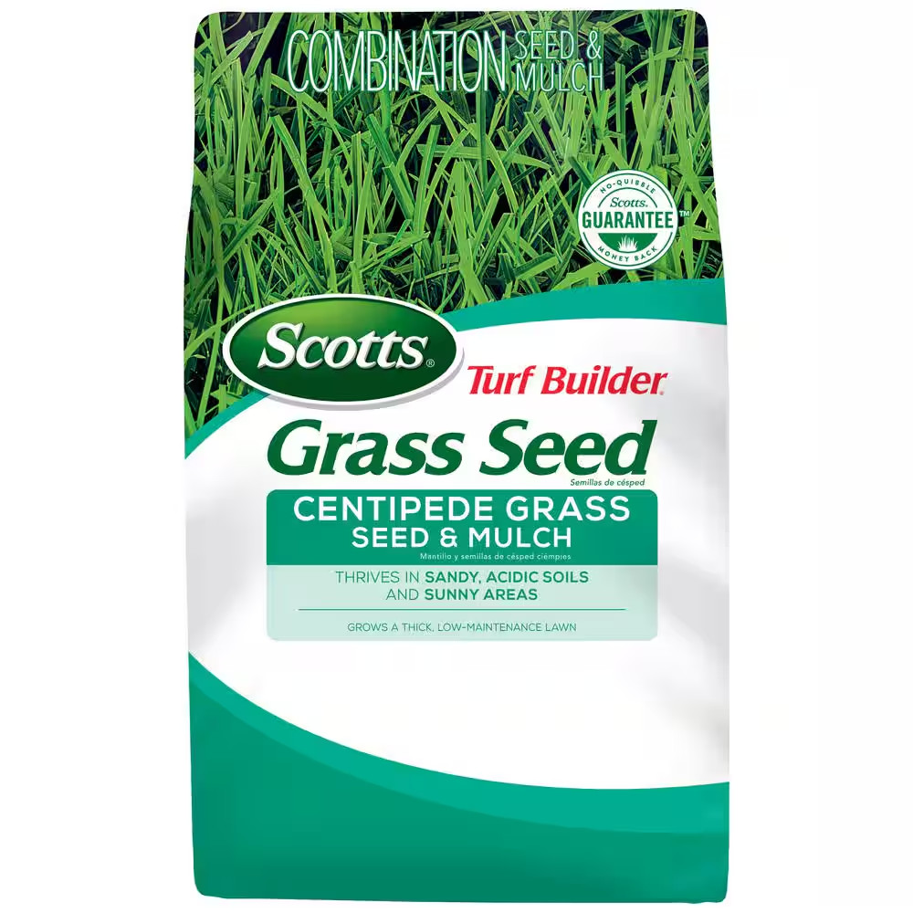 Turf Builder 5 Lbs. Grass Seed Centipede Grass Seed & Mulch Grows a Thick, Low-M