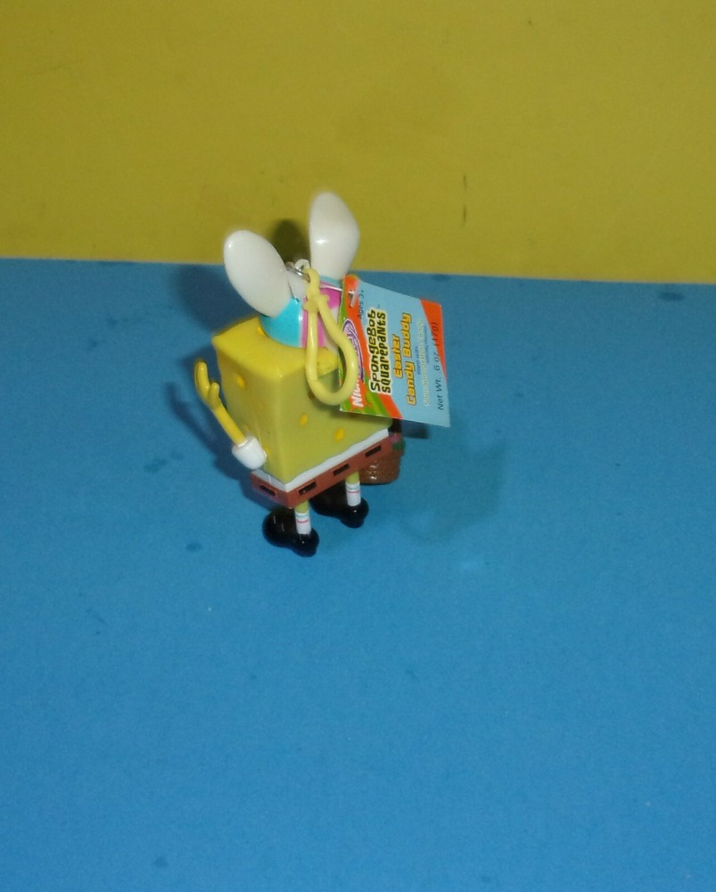 4" Frankford SPONGEBOB Easter Bunny CANDY BUDDY Container Clip