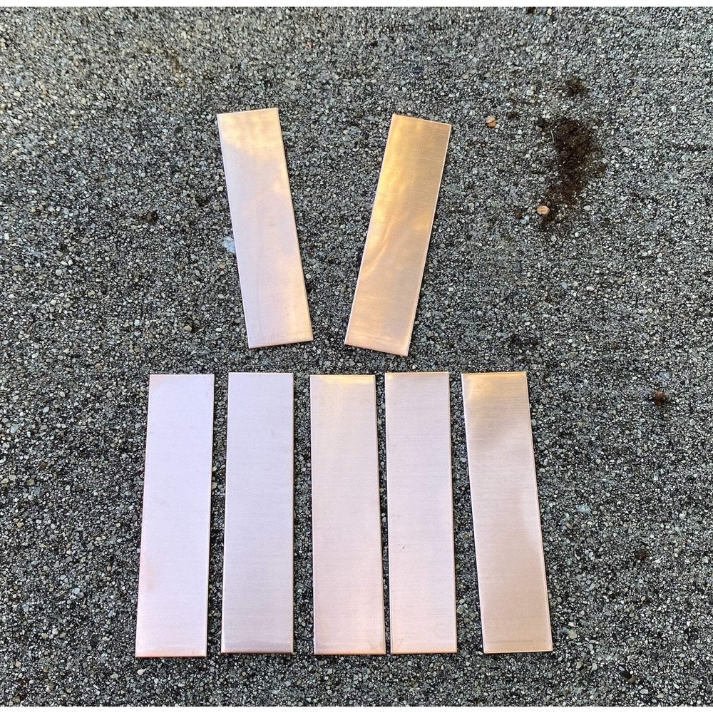 3" x.75" Rectangular Raw Copper Stamping Blanks - 16oz Copper (10 Pack)