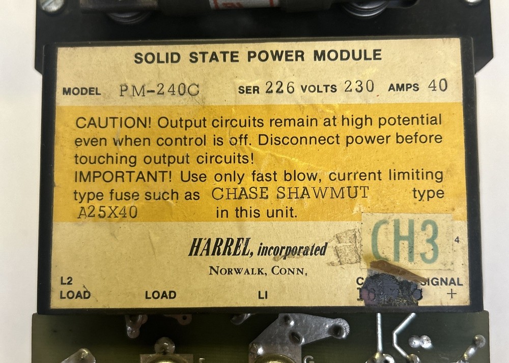 HARREL,PM-240C,SOLID STATE POWER MODULE