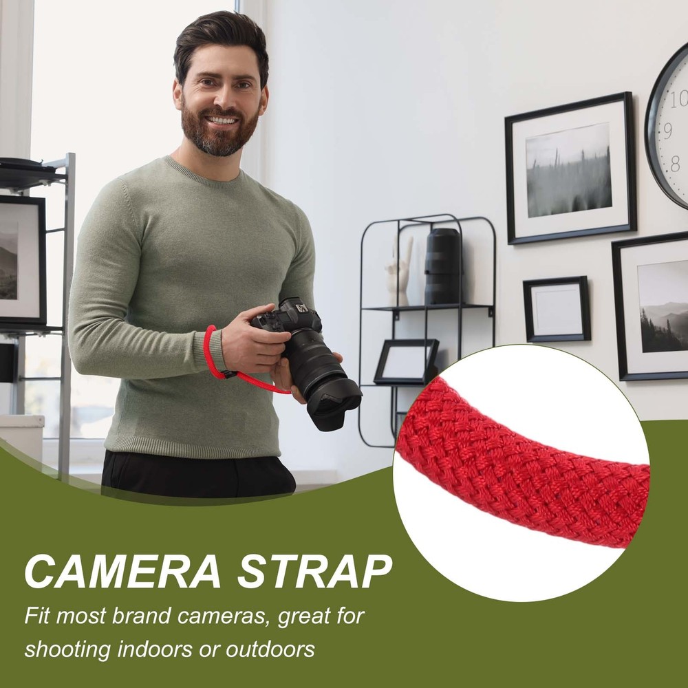 Camera Strap, Nylon Climbing Rope Camera Neck Strap Camera Shoulder Belt Red