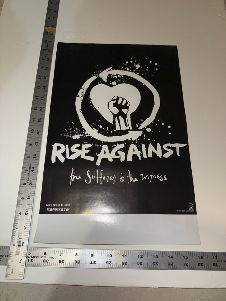 Rise Against sufferer & witness 2006 double 2 sided promo poster