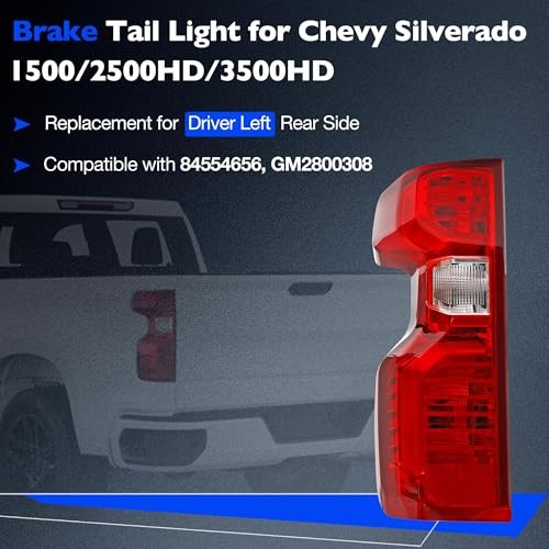 Tail light Halogen Compatible with Chevy 2019-2025 Halogen -Driver Side