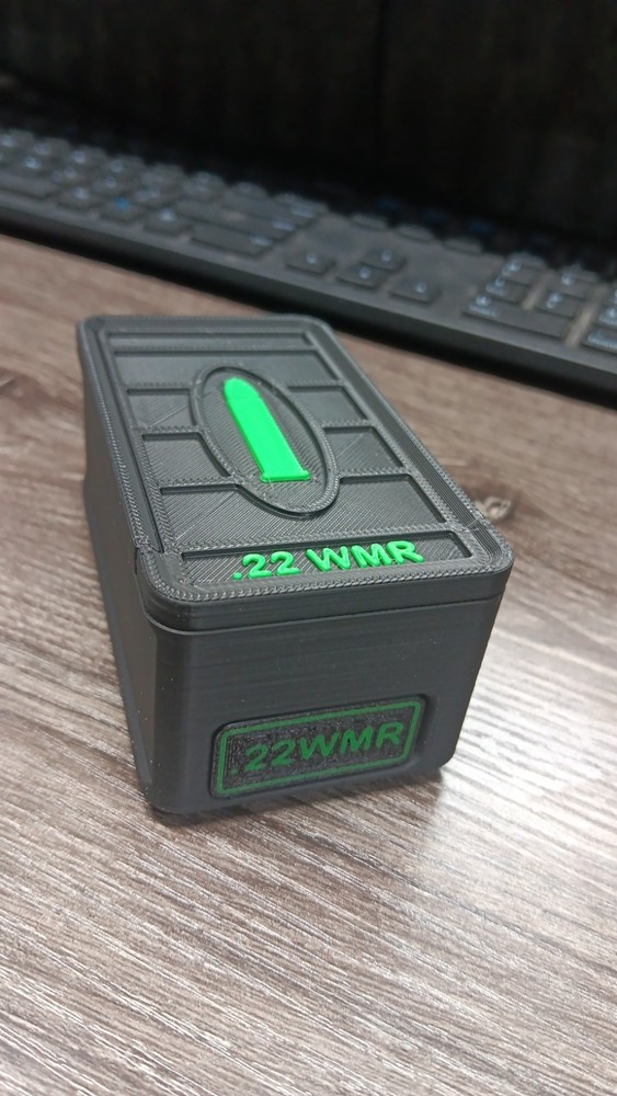 22 WMR 50 round box 3d printed