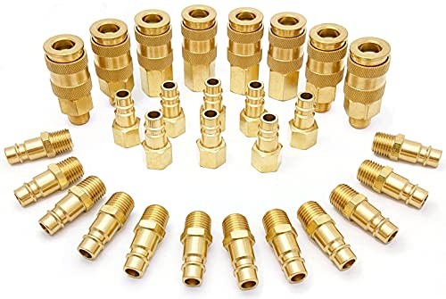Pro High Flow Coupler & Plug Kit (), V-Style, 1/4 in. NPT, Solid 28 Piece
