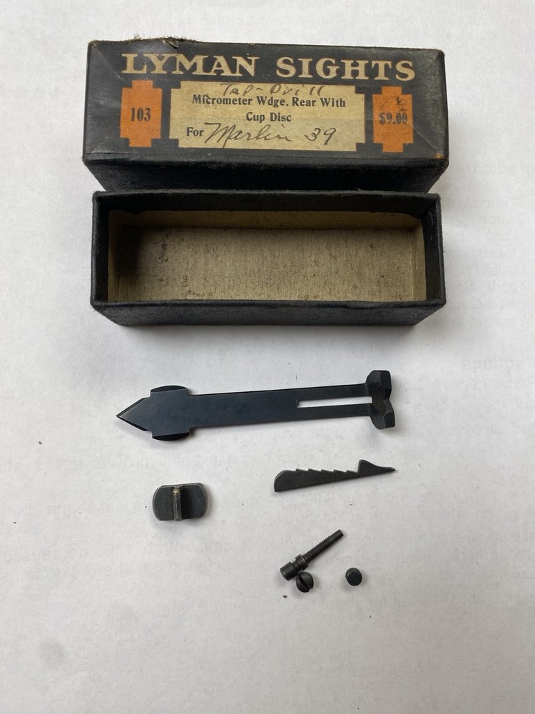 Vintage Lyman Sight Box With Extras