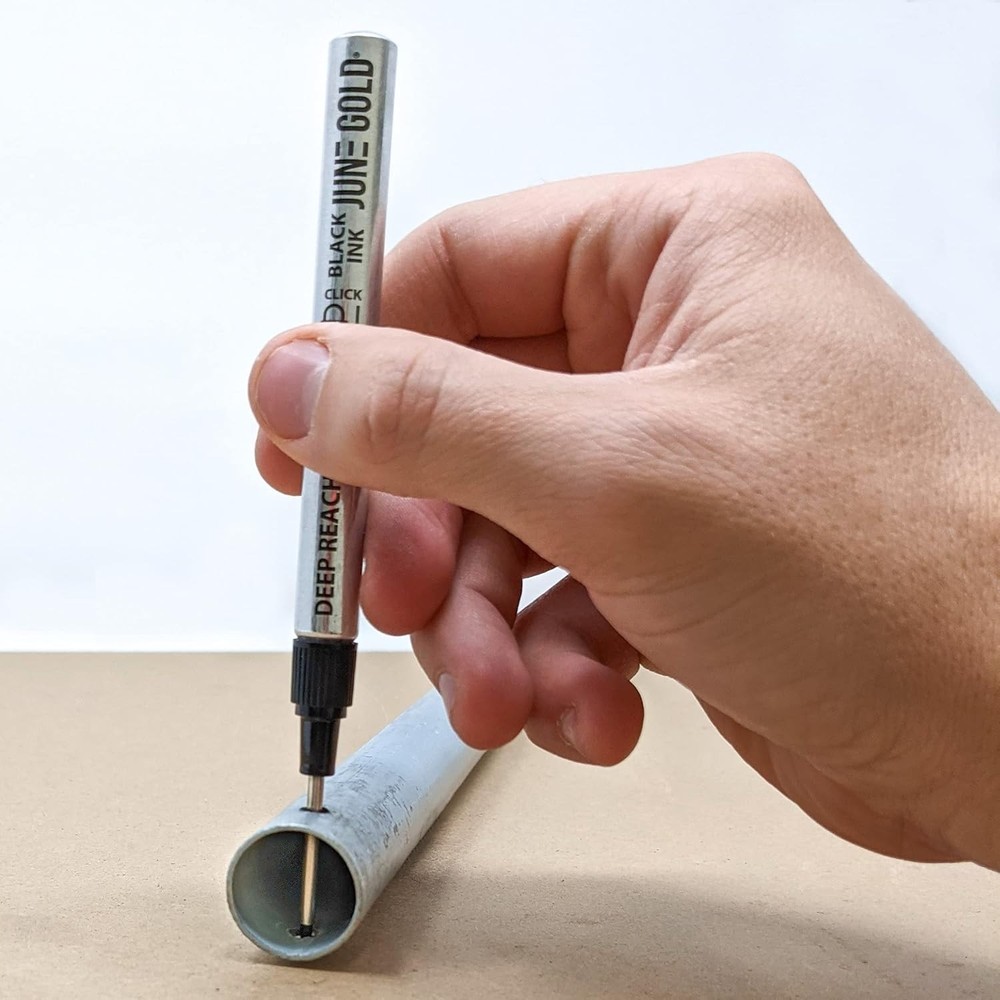 Black Deep Markers - 2 Permanent Markers with Ink Refills and Tips