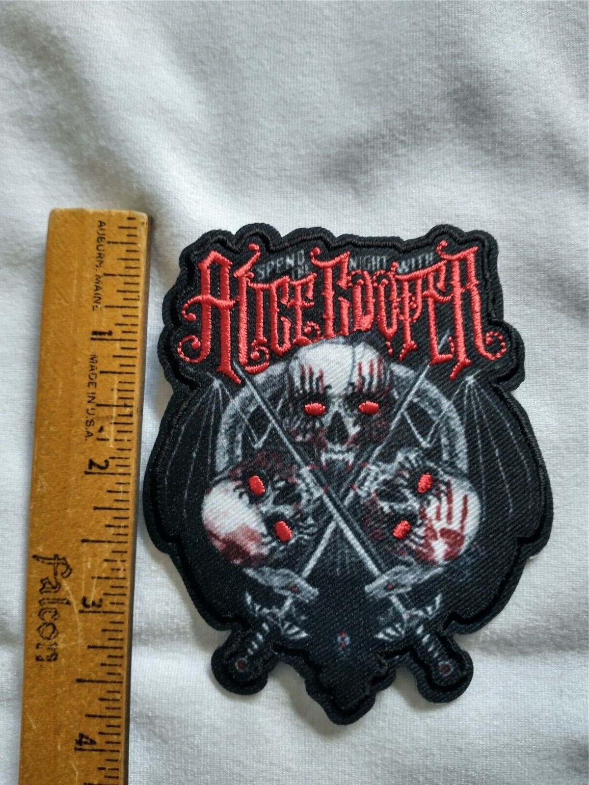 Alice Cooper Vampire Skulls 3.5 x 3 Inches Iron On Patch