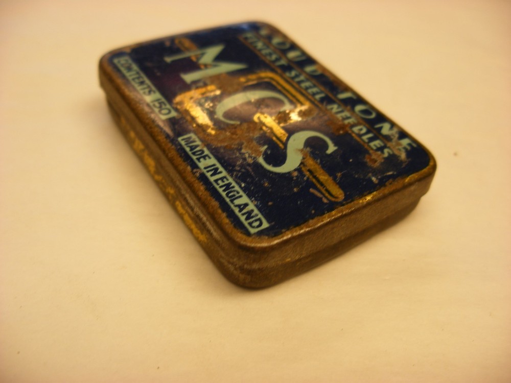 Phonograph Victrola Gramophone Needle Tin - MCS - Loud Tone - Empty
