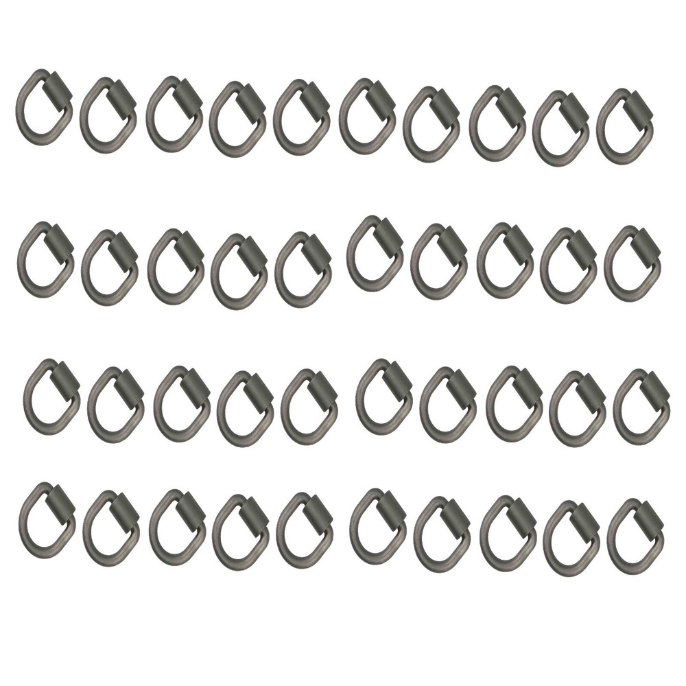 40PK Weld-On D Ring 1/2" | Ratchet Strap Tie Down for Flatbed Use