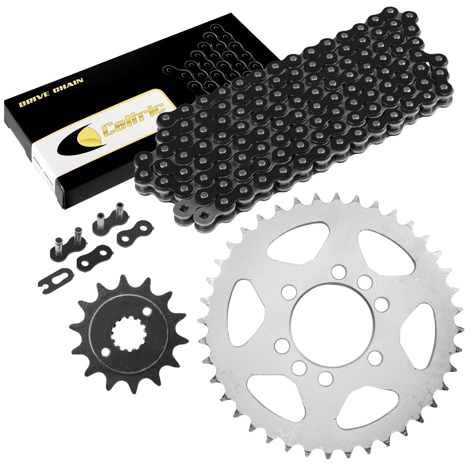 Black Drive Chain And Sprockets Kit for Suzuki LTZ400 Quadsport Z400 2003-2008