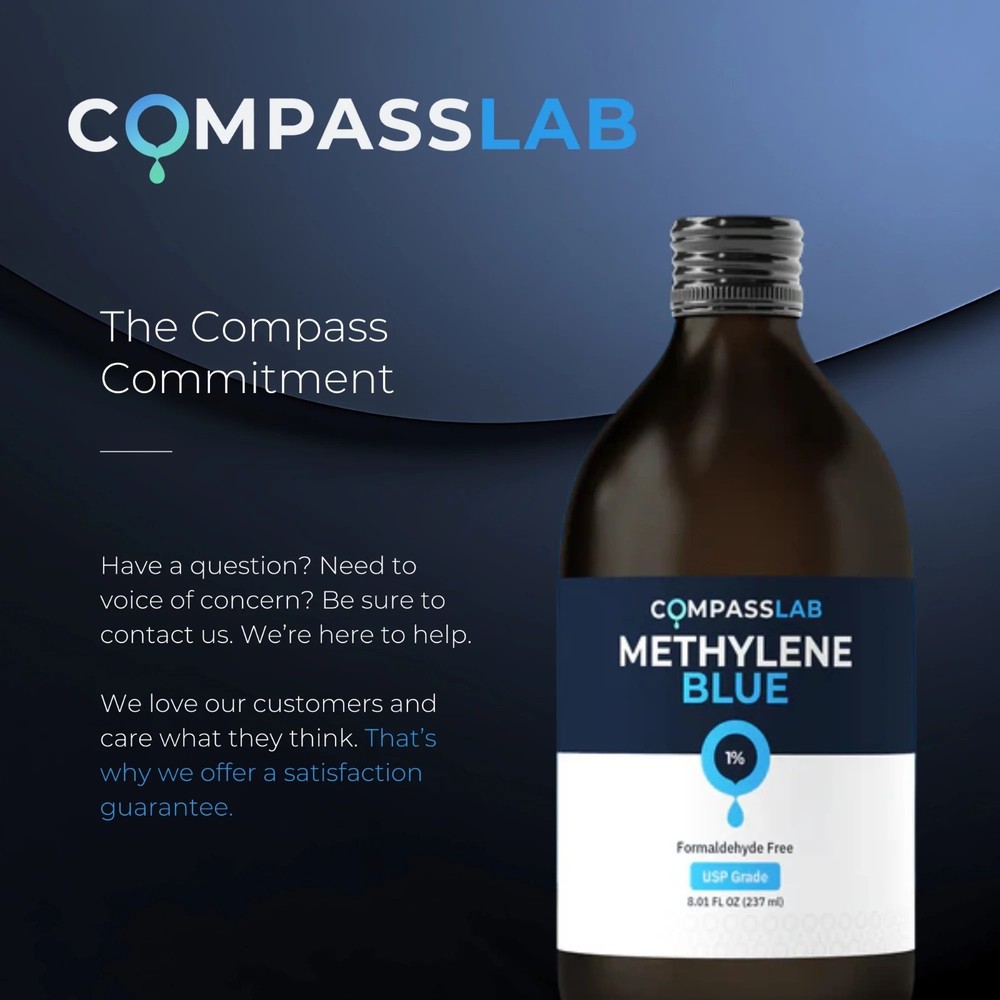 MB 1% Solution, 237 mL – Glass Bottle – Compass Laboratory