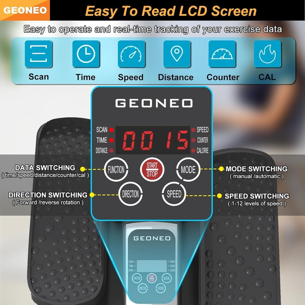 Low-Impact Exercise Under Desk Elliptical for Mobility & Circulation Improvement