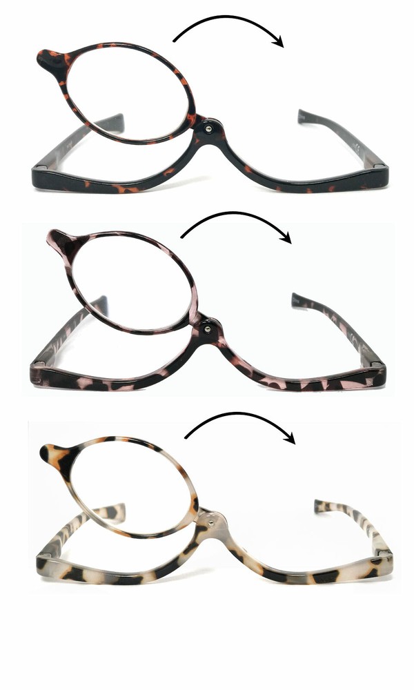 Womens Colorful Make Up Reader Make Up Reading Glasses Spring Hinge Temples
