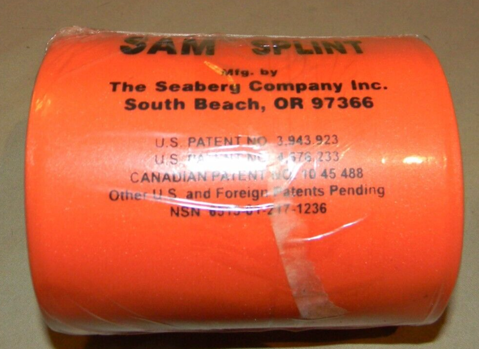 SAM® Splint 4" x 36" Flat Fold Orange/Blue Sprain Immobilization First Aid