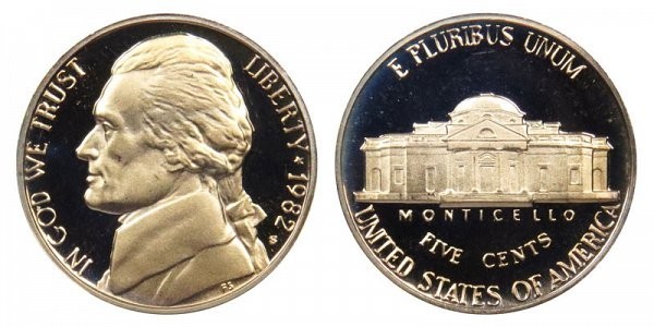 1982 S **DCAM PROOF** JEFFERSON NICKEL