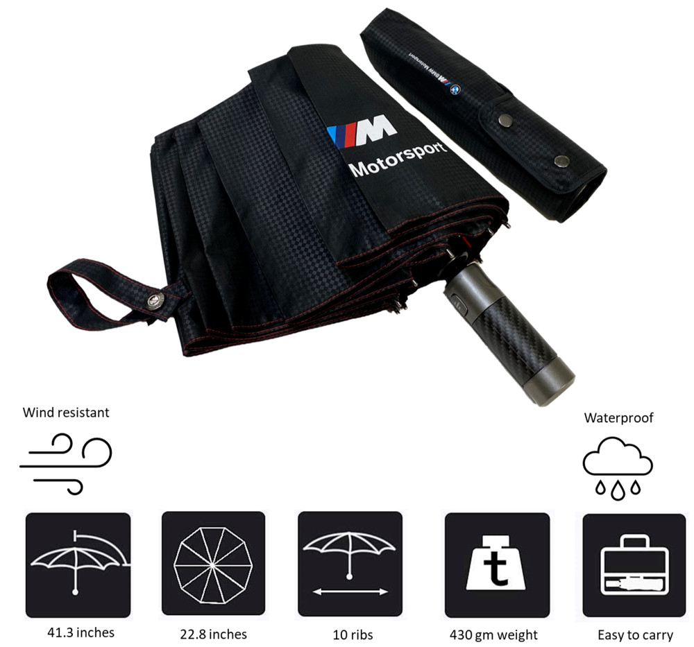 Authentic BMW Accessories Umbrella Folding Windproof Automatic Merchandise Gift