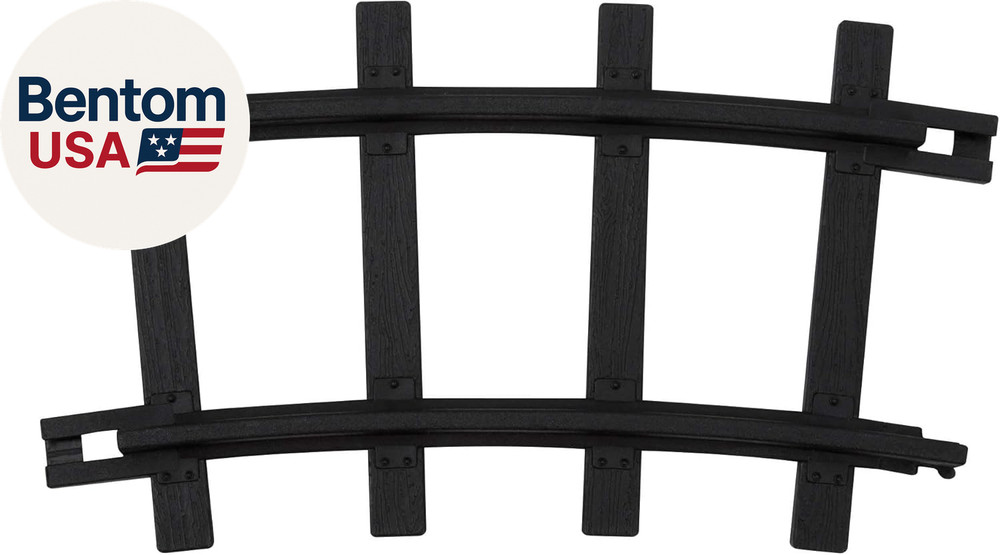 Ready-To-Play 12-Piece Curved Black Plastic Track Pack