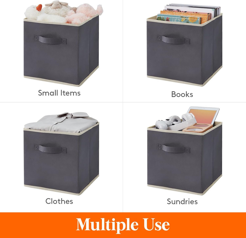 Storage Cubes, Foldable Decorative Fabric Storage Baskets for Organizing Home Or