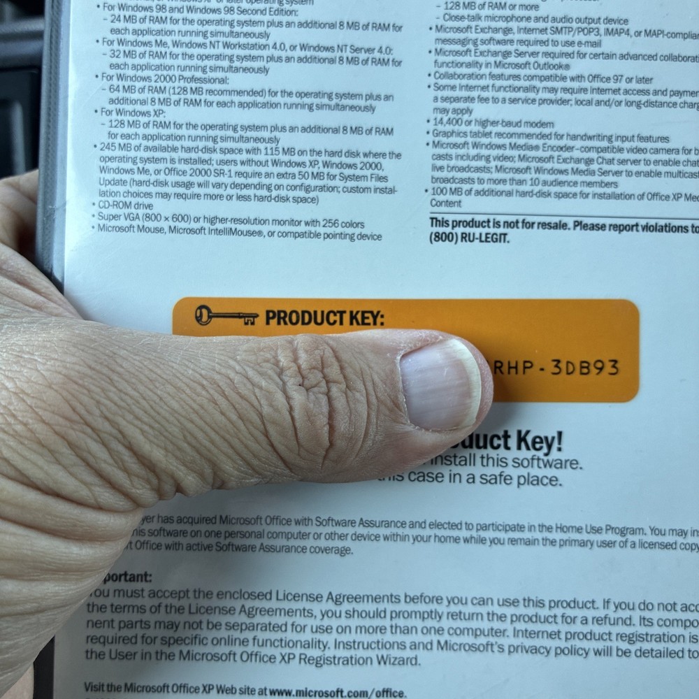 Microsoft Office XP Professional Version 2002 w/ Product Key