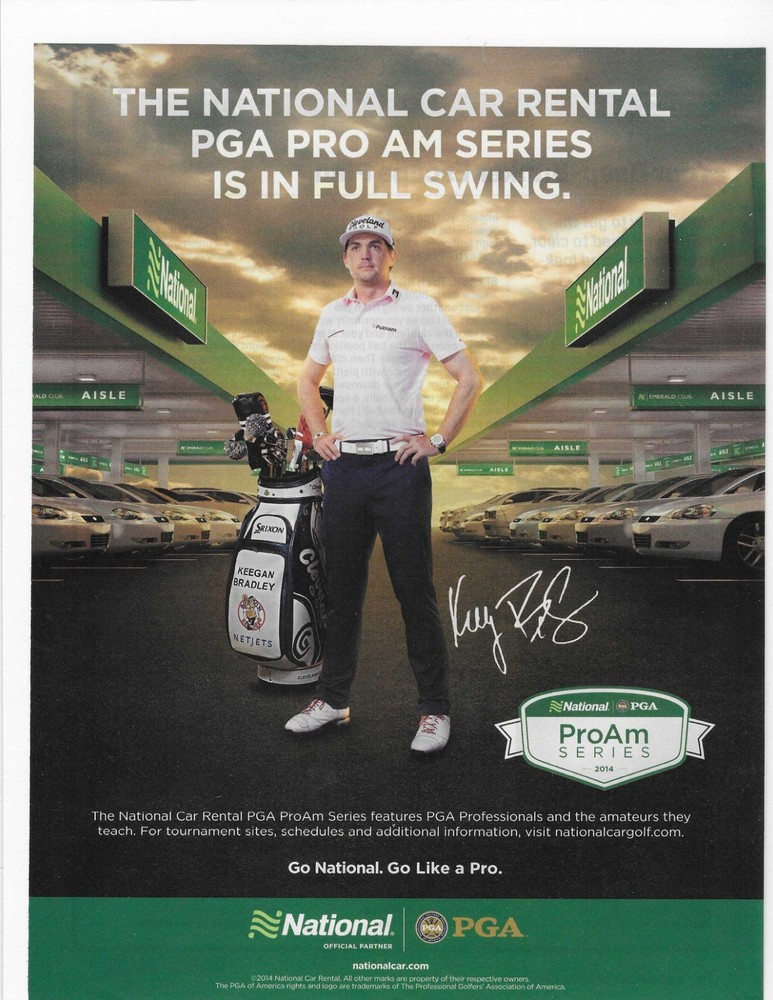 PGA  KEEGAN BRADLEY NATIONAL  ORIGINAL PRINT AD