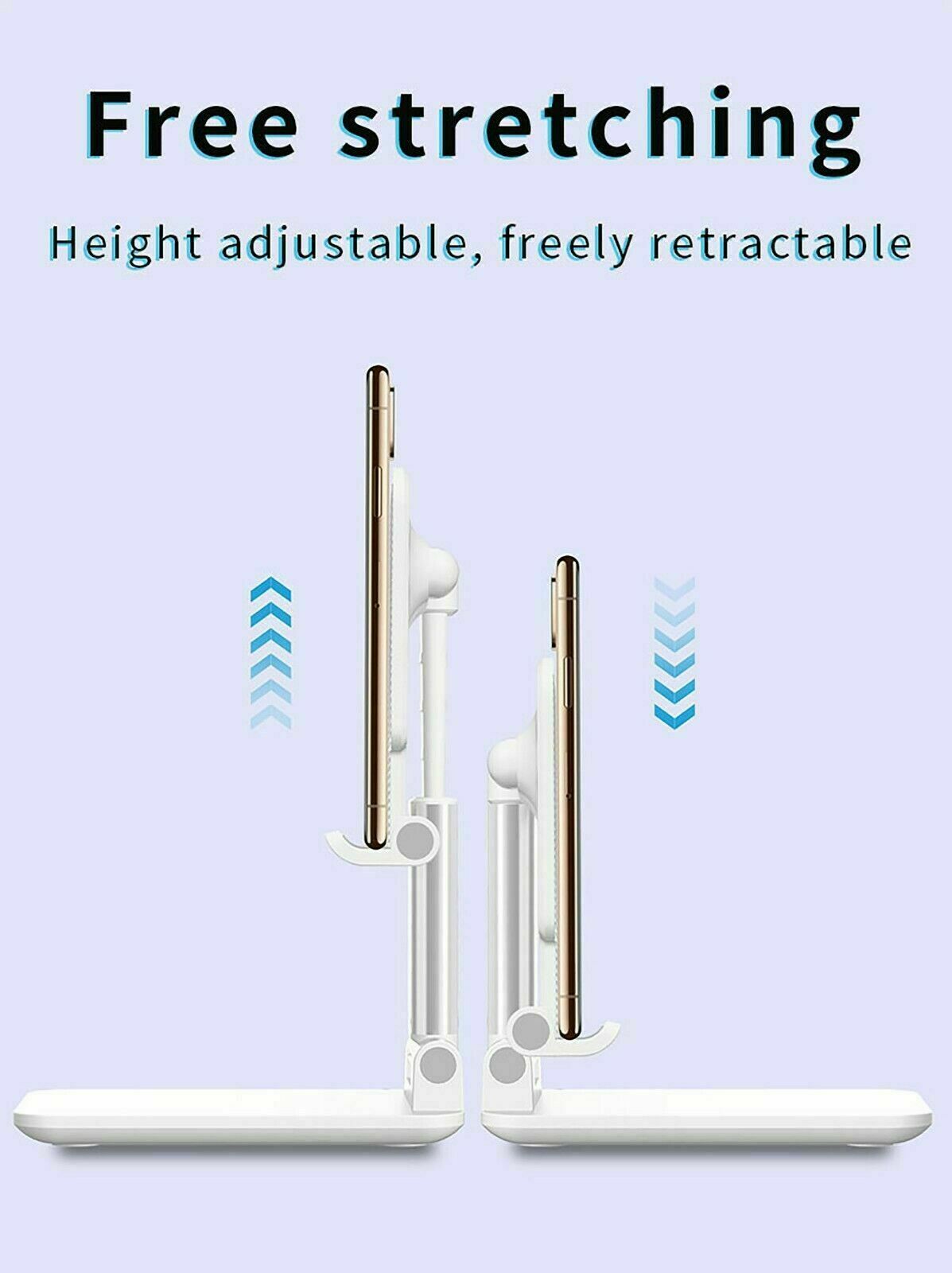 Adjustable Phone Tablet Desktop Stand Desk Holder Mount Cradle For iPhone iPad