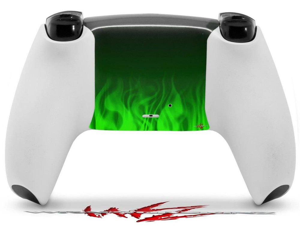 Skin Sony PS5 Controller Fire Green