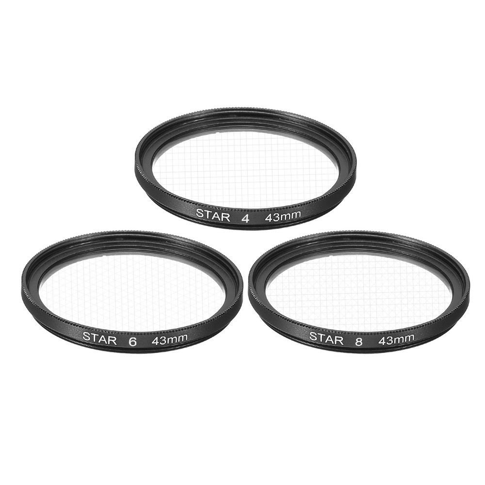43mm Star Lens Filter, 1 Set Starburst Lens Filter 4 Points 6 Points 8 Points