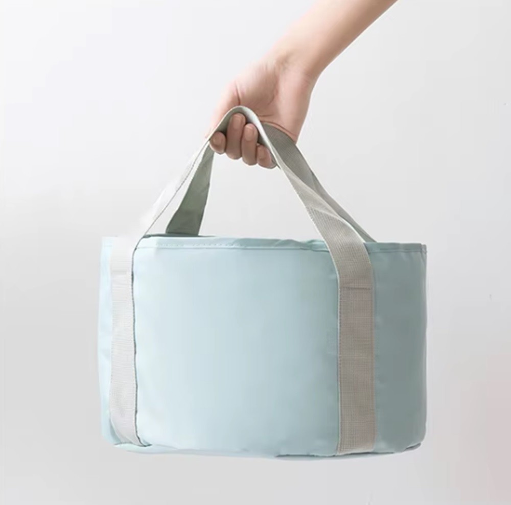 1-Set Collapsible Bucket — Portable Folding Camp Wash Basin for Camping, Hiking