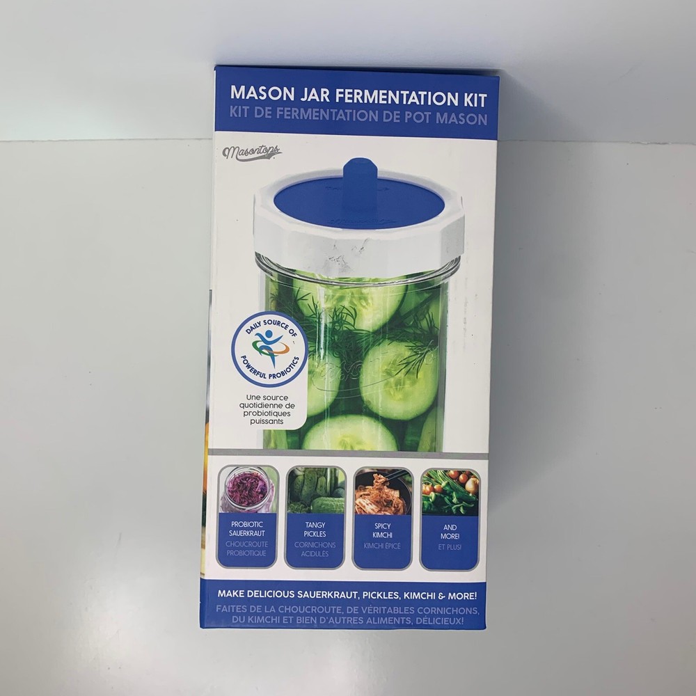 Masontops Fermentation Jar Starter Set, Easy Vegetable Fermentation Kit New