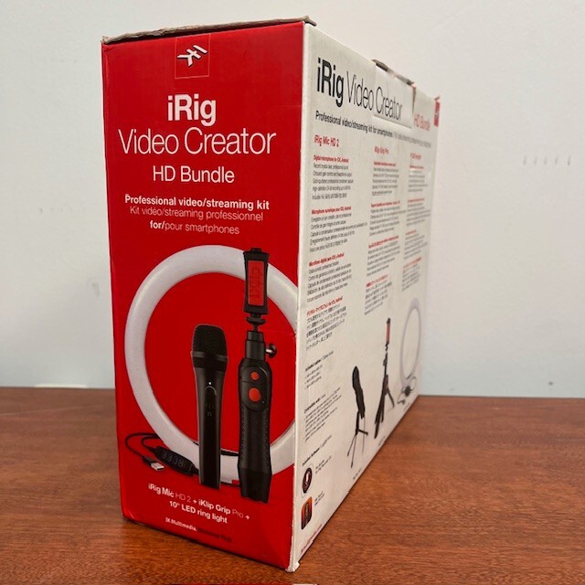 IK iRig Video Creator Bundle Multimedia Streaming Podcast Mic Light Ring Tripod