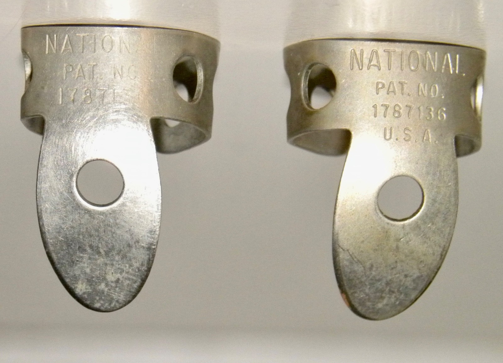 (4) Vintage NATIONAL Finger Picks ~ PAT. No. 1787136 ~ (1) FIT-RITE Finger Pick