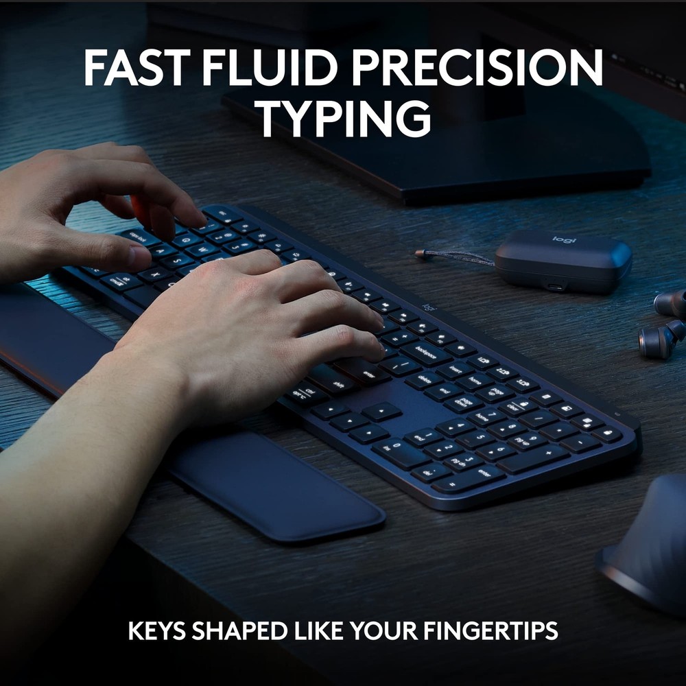 Logitech MX Keys S Combo - Performance Wireless Keyboard and Mouse with Palm ...