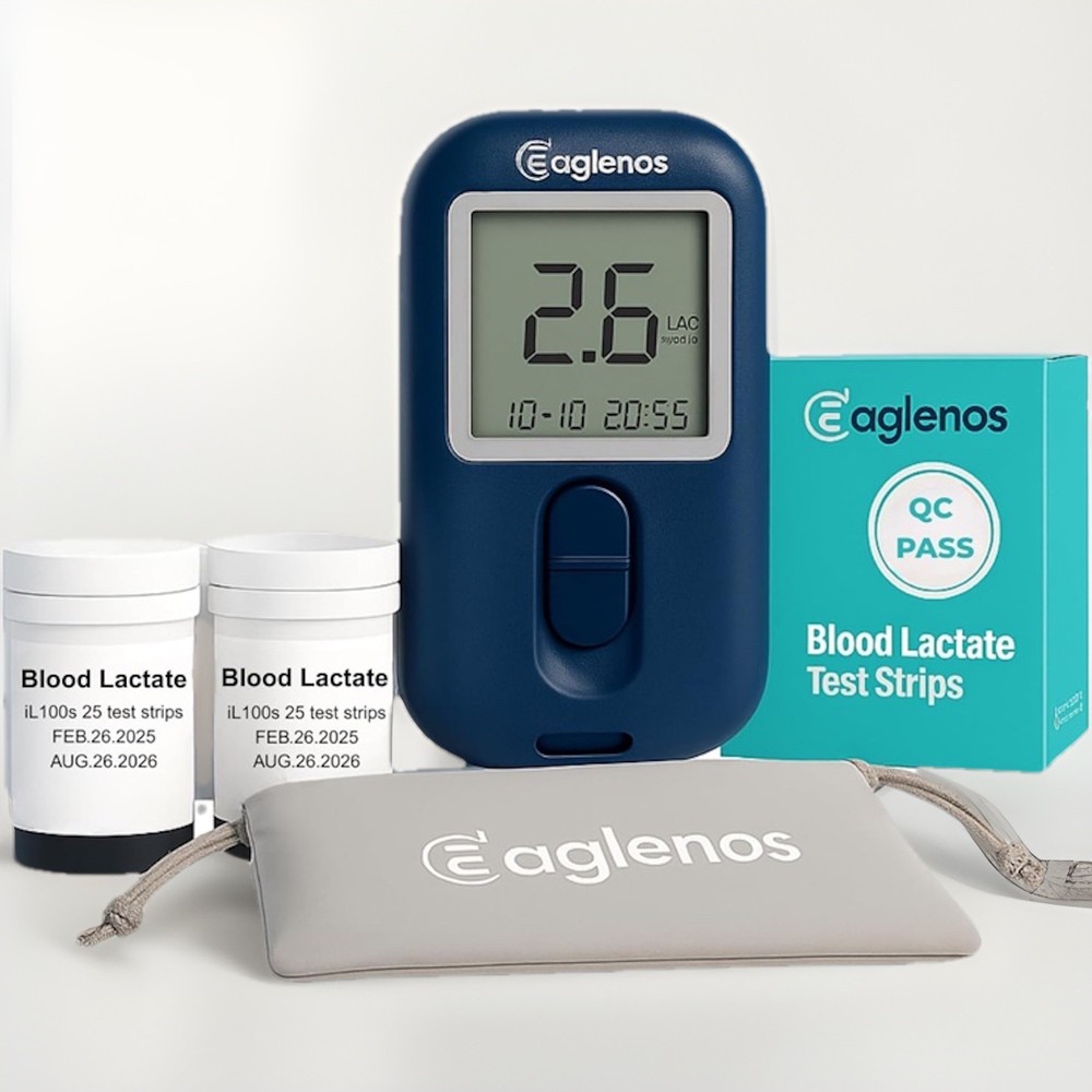 Lactate Meter Lactic Acid Biosensor Bluetooth Fast Results + 25 Test Strips Kit