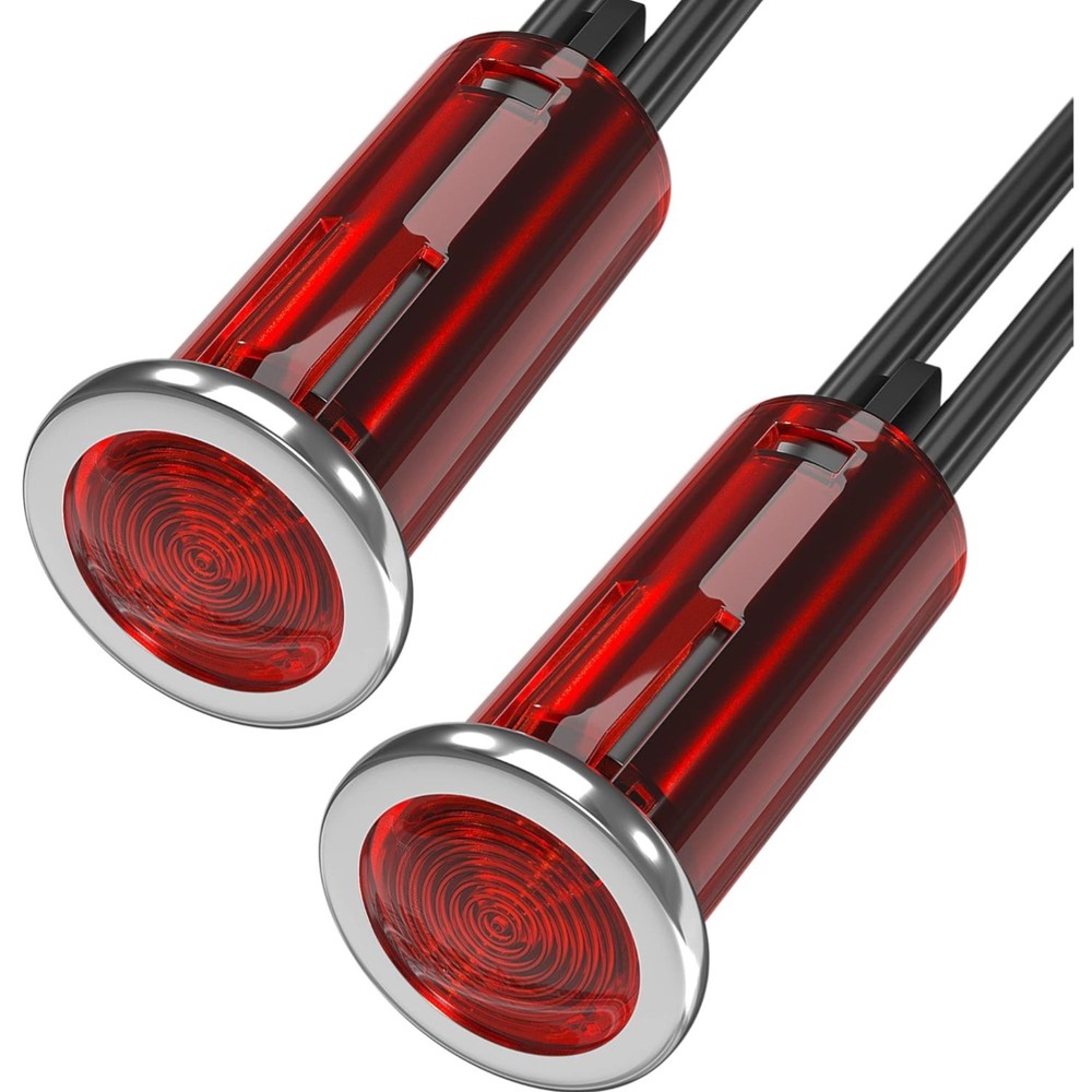 Indicator Light 12V Red Snap-in 1/2" Panel Mount LED Indicator Light 12 Volt ...